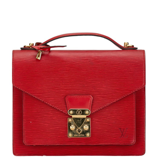 Louis Vuitton Epi Monceau 2WAY Handbag Red