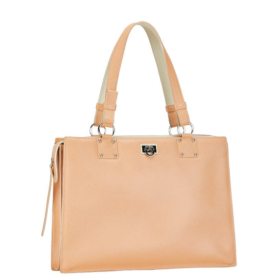 Salvatore Ferragamo Leather Gancini Tote Bag