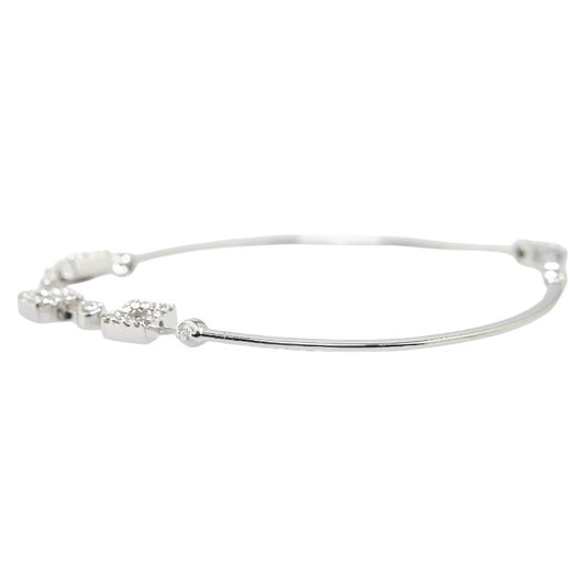 K18WG White Gold Diamond Bracelet 0.80ct