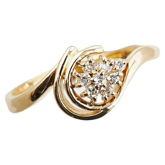 K18YG Yellow Gold Diamond 0.08ct Ring