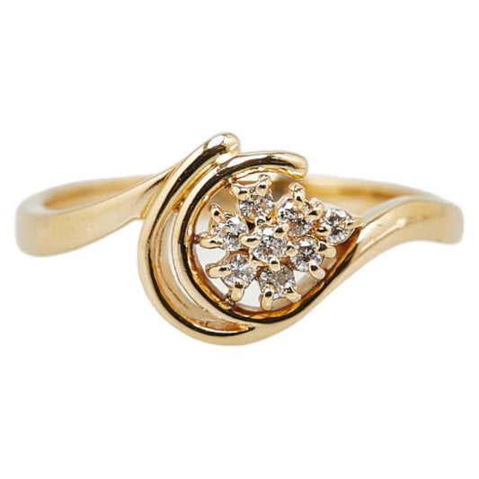 K18YG Yellow Gold Diamond 0.08ct Ring