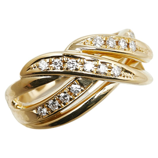 K18YG Yellow Gold Diamond Ring 0.19ct