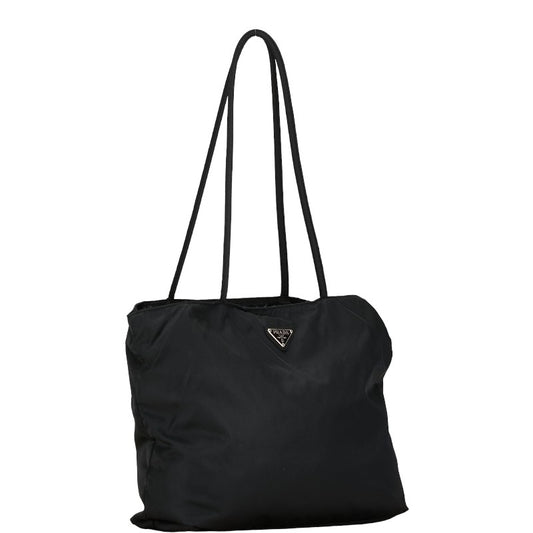 Prada Nylon Triangle Logo Tote Bag