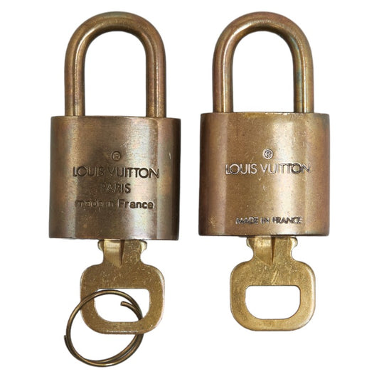 Louis Vuitton Gold Padlock Set Keychain