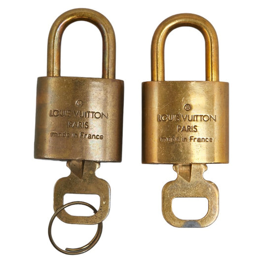 Louis Vuitton Gold Padlock Set Keychain