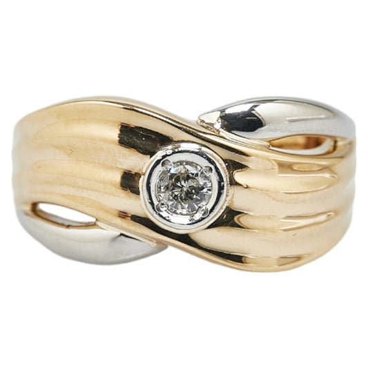 Gold Base Combo Diamond 0.10ct Ring