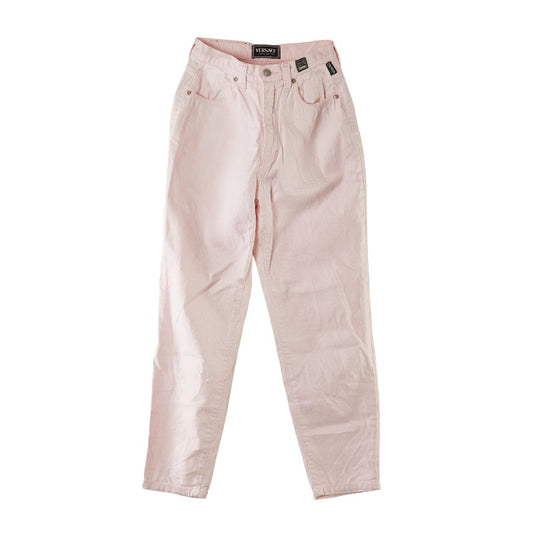 Versace Cotton Straight Pants Pink