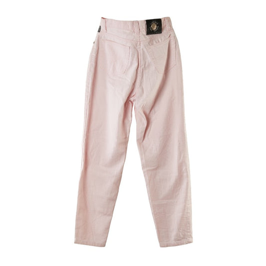 Versace Cotton Straight Pants Pink