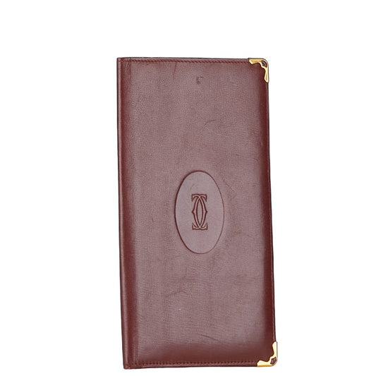 Cartier Must Line Leather Long Wallet