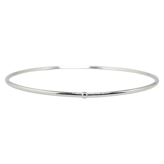 K18WG White Gold Bangle Bracelet