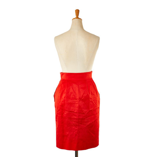 Dior Cotton Skirt Red M Women