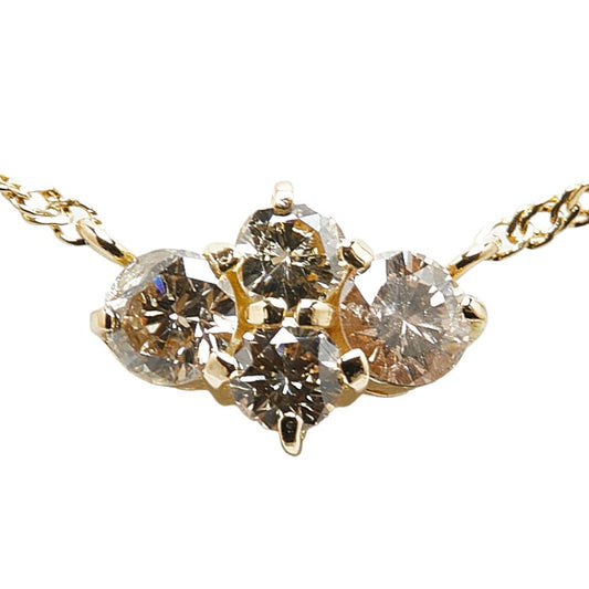 K18YG Yellow Gold Diamond Necklace