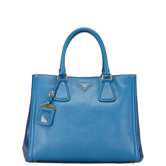 Prada Leather 2WAY Handbag Blue