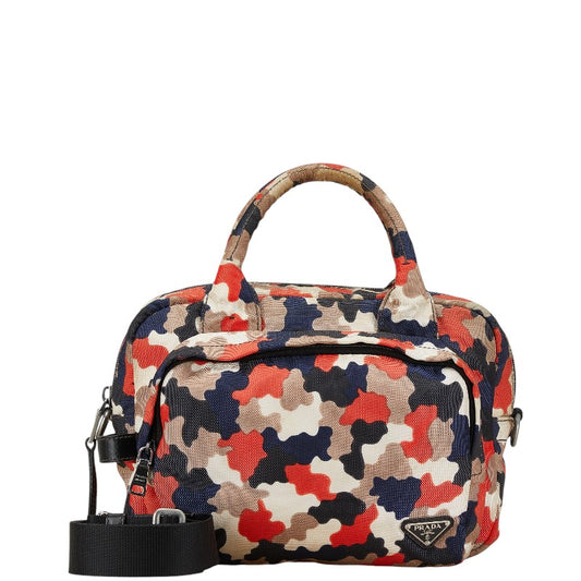 Prada Camouflage 2WAY Canvas Handbag