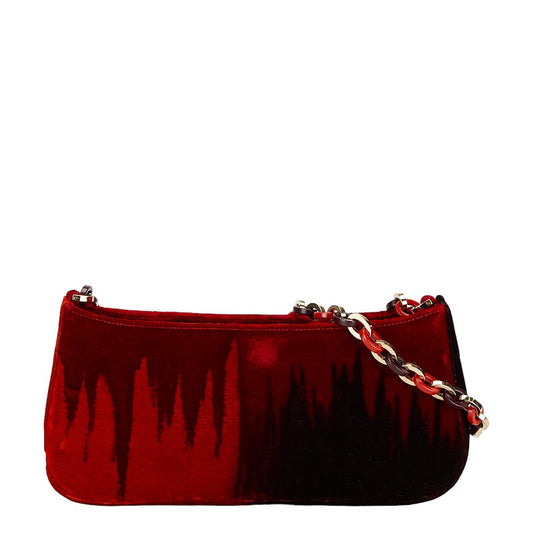 Salvatore Ferragamo Velvet Chain Shoulder Bag