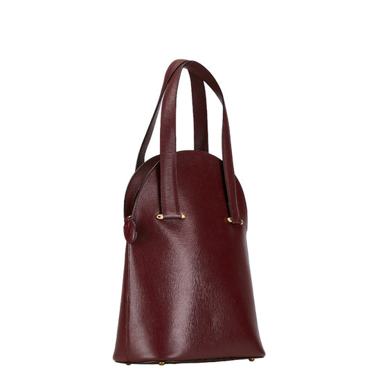 Cartier Leather Handbag Wine Red