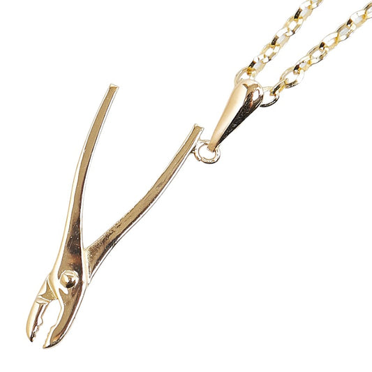 K18YG Yellow Gold Pliers Motif Necklace