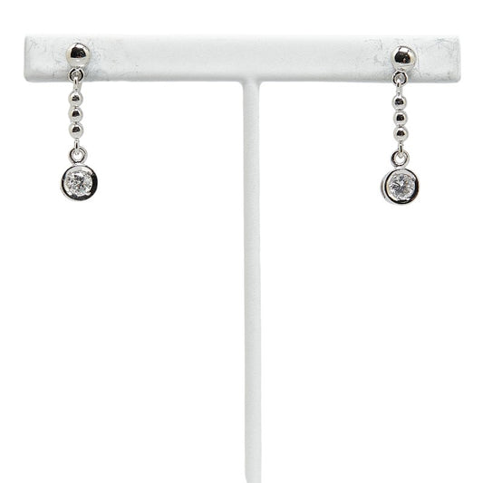 Platinum Pt850 Diamond Swing Earrings