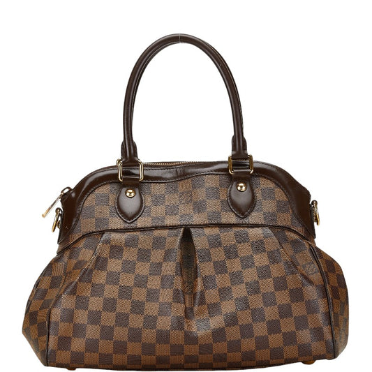 Louis Vuitton Damier Trevi PM 2WAY Handbag Brown