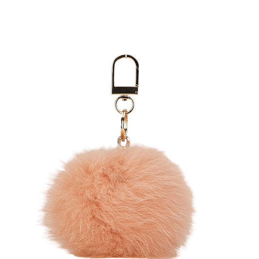 Tory Burch Pom Pom Keychain Peach Blossom