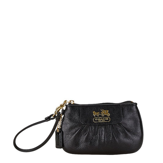 Coach Leather Pouch Black