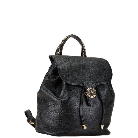 Michael Kors MINA Leather Backpack Black