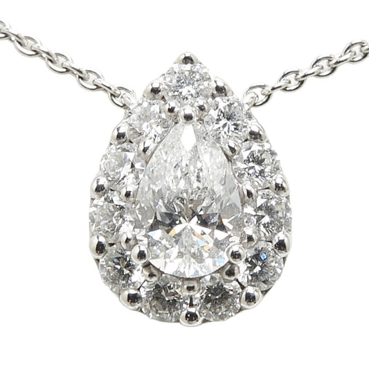 Graff K18WG White Gold Pear Shape Necklace