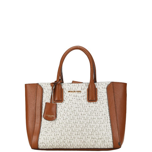 Michael Kors Monogram 2WAY Handbag White Brown