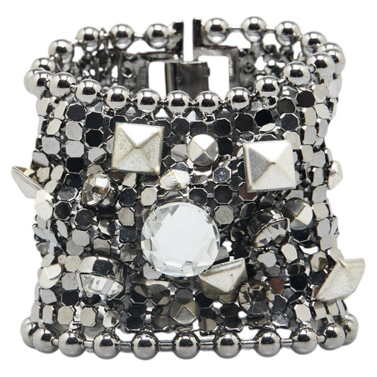 Jimmy Choo H&M Studded Bijou Bracelet Silver Metal