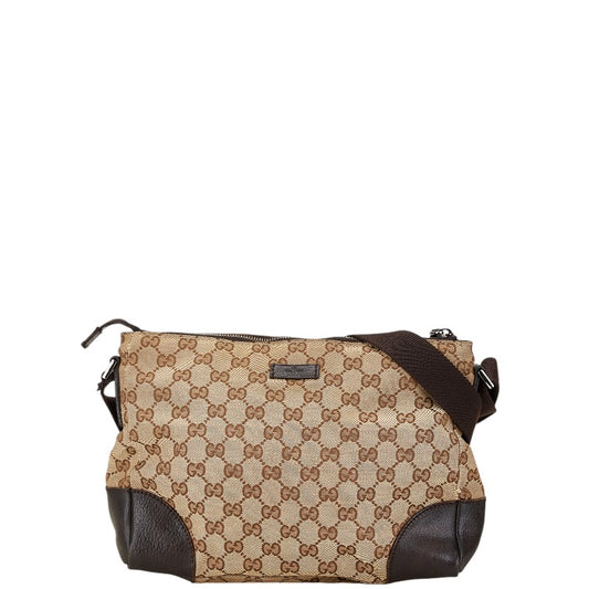 Gucci GG Canvas Leather Shoulder Bag 114273