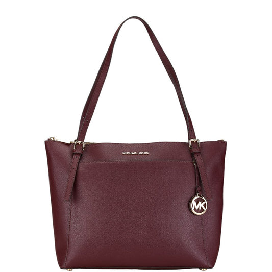 Michael Kors Leather Tote Bag Bordeaux