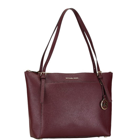 Michael Kors Leather Tote Bag Bordeaux