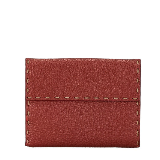 Fendi Selleria Leather Bifold Wallet Brown