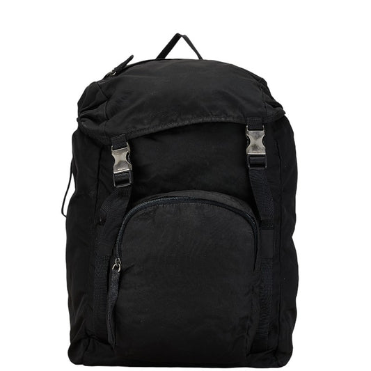 Prada Nylon Leather Logo Backpack