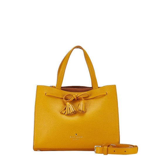 Kate Spade Leather Fringe Tote Bag Yellow