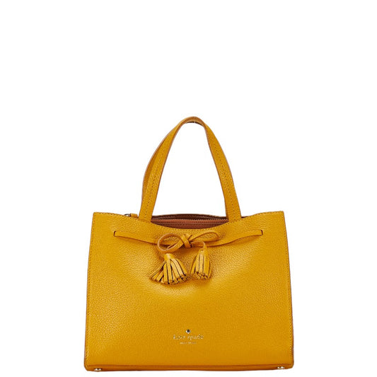 Kate Spade Leather Fringe Tote Bag Yellow