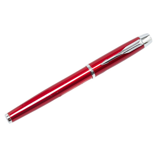 Parker Logo Red Stainless Steel Fountain Pen