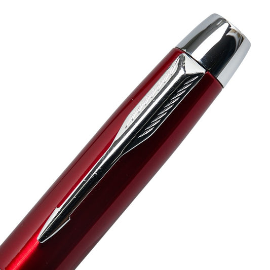 Parker Logo Red Stainless Steel Fountain Pen