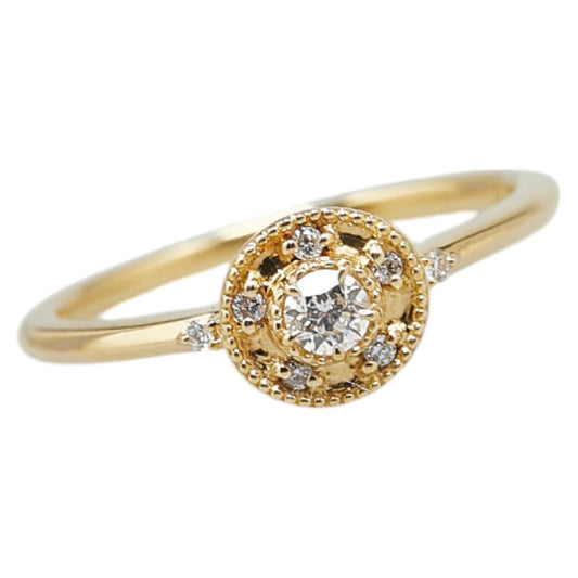 K18YG Yellow Gold Diamond Ring 7