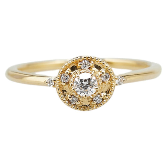 K18YG Yellow Gold Diamond Ring 7