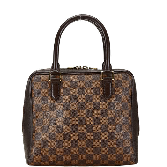 Louis Vuitton Damier Brera Handbag Brown PVC Leather