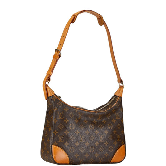 Louis Vuitton Monogram Boulogne 30 Shoulder Bag Brown PVC Leather