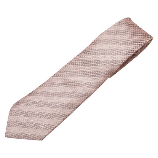 Louis Vuitton Silk Logo Tie Pink Gray