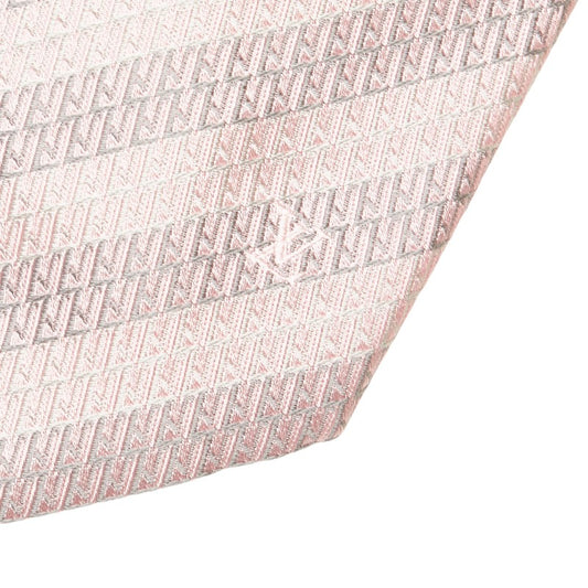 Louis Vuitton Silk Logo Tie Pink Gray