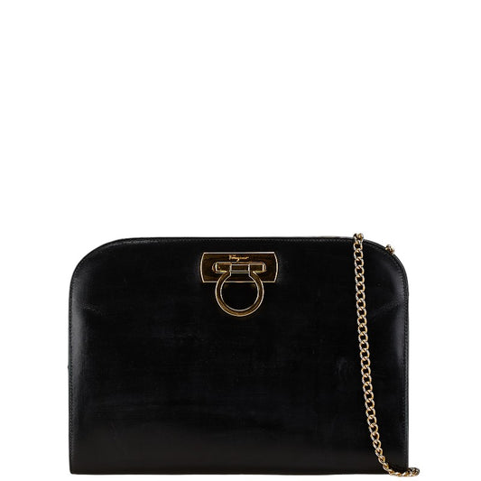 Salvatore Ferragamo Gancini Leather Shoulder Bag