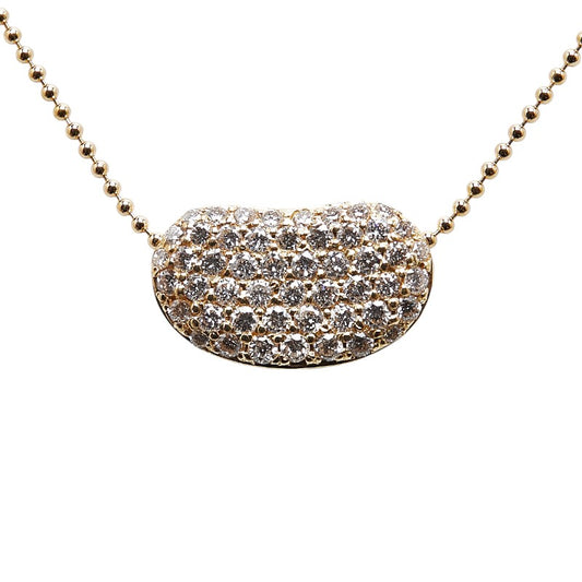 K18YG Yellow Gold Diamond Pendant Necklace