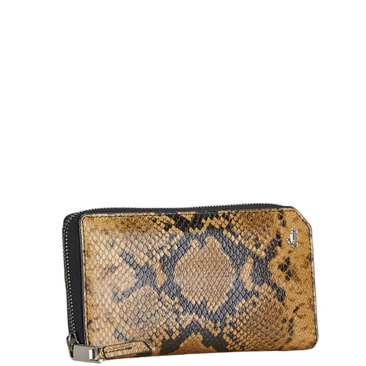 Jimmy Choo Python Embossed Leather Wallet