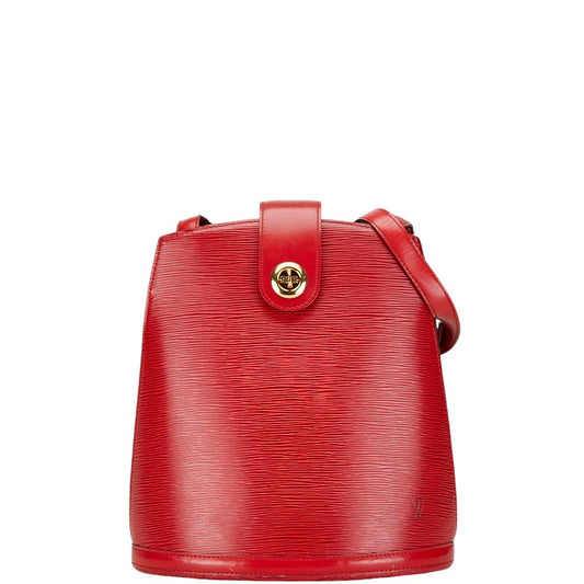 Louis Vuitton Cluny Shoulder Bag M52257 Red Leather