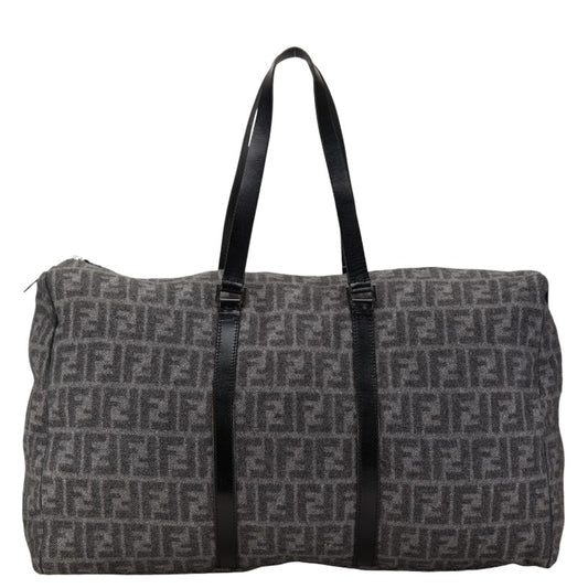 Fendi Zucca Wool Leather Boston Bag 15611