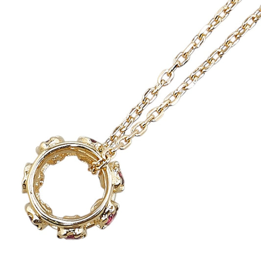 K18YG Yellow Gold Ruby Pendant Necklace